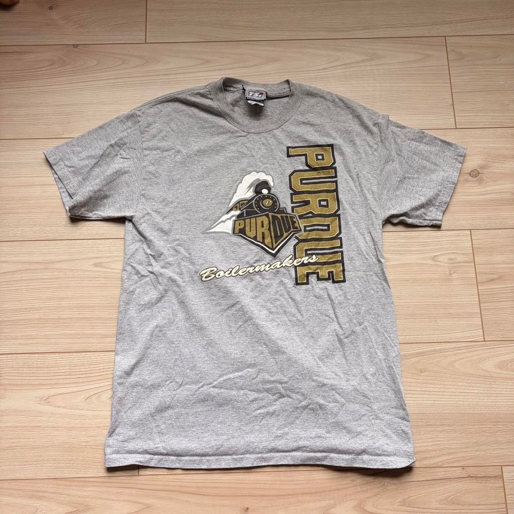 TSI Sportswear‎ Purdue Boilermakers Graphic Baby Tee Grey Small Vintage Big 10
